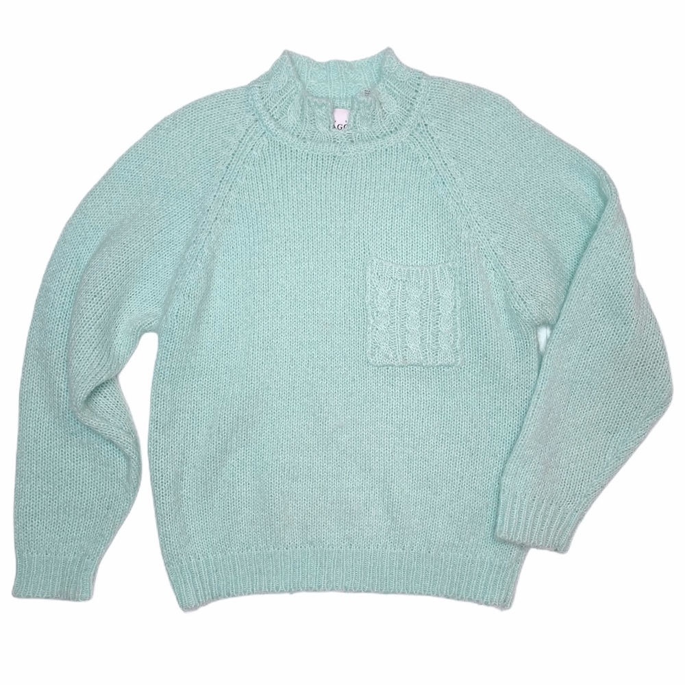 Just Maggie Vintage Light Mint Long Sleeve Sweater